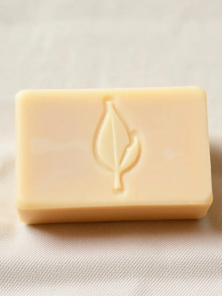 A person's hand holding a bar of Bharat Botanicals Shea Butter Soap, showcasing its creamy texture and the nourishing benefits of shea butter, emphasizing the deep hydration provided by the Hydrating Collection.